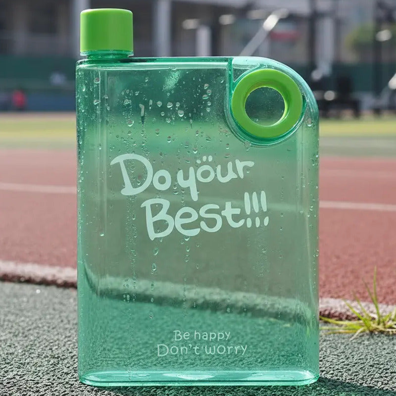 Botella De Agua Plana 380ml Para Mochila