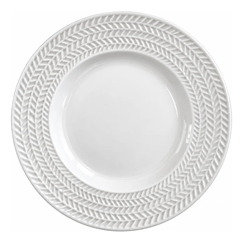 Plato Nórdico X6 Unidades 20cm Blanco Lisa