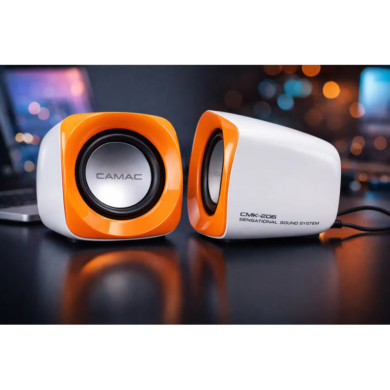 Parlante Camac 208cmk Usb Potente Y Compacto Naranja