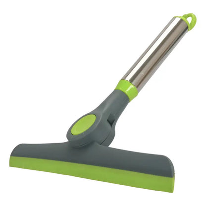 Lampazo Limpia Vidrios Manual Acero Inoxidable Con Rotación Verde Claro