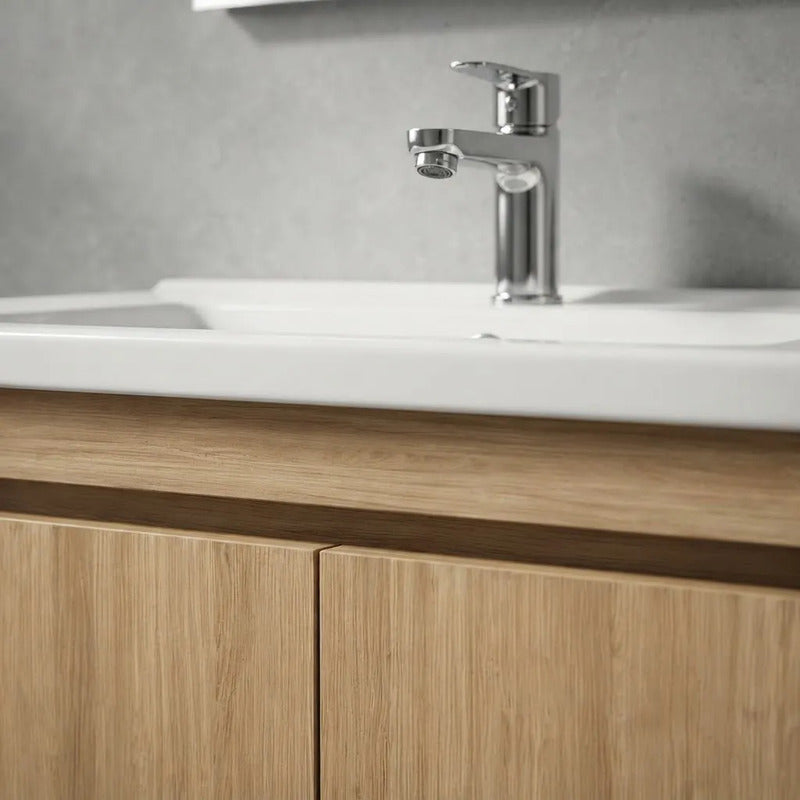 Set Completo De Baño Con Espejo Led Y Mueble con Bacha