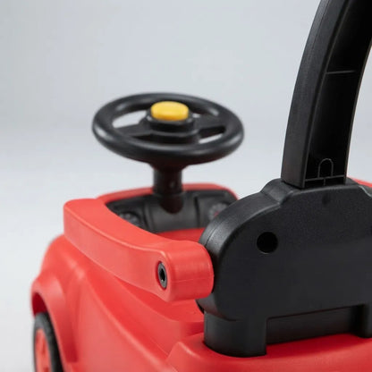 Auto Infantil Pata Pata Con Manija Y Respaldo Rojo