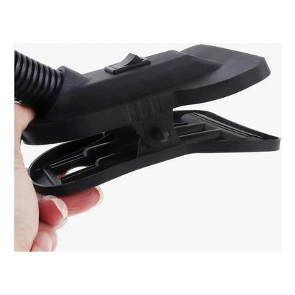 Lámpara Con Pinza Para Escritorio O Veladora/mesa De Noche Negro Agua