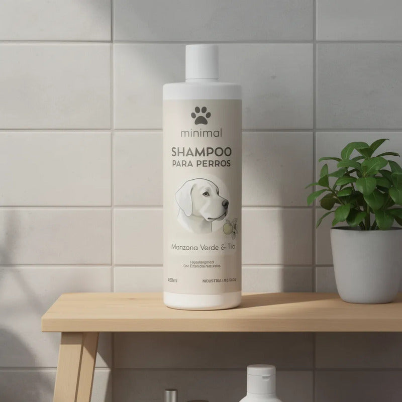 Shampoo Para Perros Minimal 480ml Manzana Verde Y Tilo