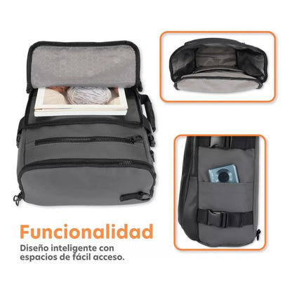 Bolso 3 En 1 Maletin-bolso-mochila Negro Negro 0