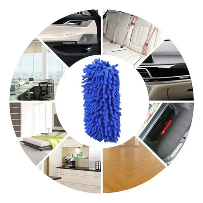 Esponja De Microfibra Con Manopla Para Lavado De Auto Y Moto Multicolor (amarillo, Rojo, Naranja, Azul)
