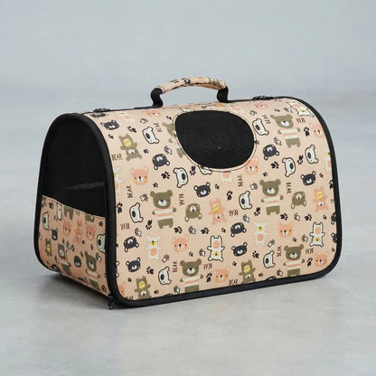 Bolso Transportador Para Mascotas 35 X 23 X 15cm Rosa Ositos