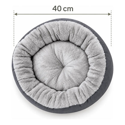 Cama Cucha Catre Para Perro Y Gato Suave 45cm Gris