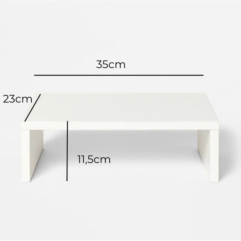 Base Para Computadora De Melamina Blanca Eleva Tu Pc Monitor Blanco