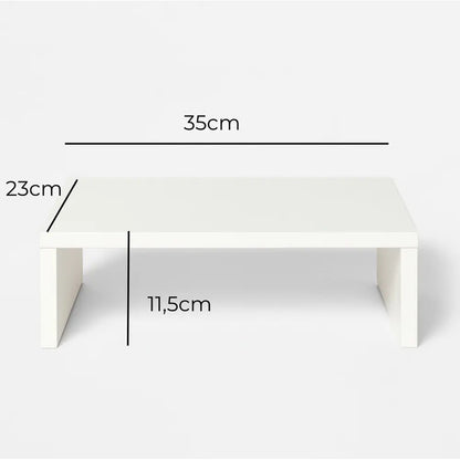 Base Para Computadora De Melamina Blanca Eleva Tu Pc Monitor Blanco