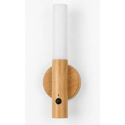Lámpara Led Sensor De Movimiento Recargable Magnética Madera