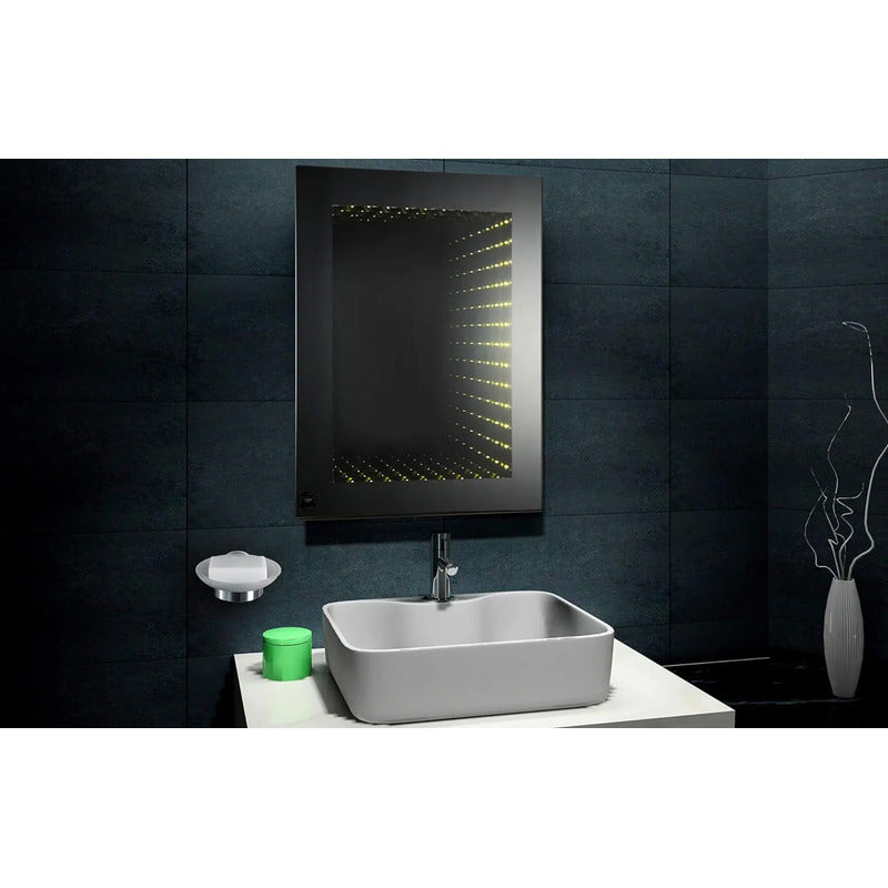 Jabonera De Pared Cromada Con Base De Vidrio Para Baño Plateado