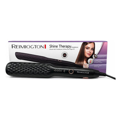 Plancha Alisadora Reimiogton Shine Therapy Re-2518 Negro