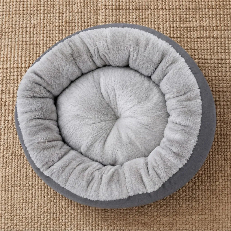 Cama Cucha Catre Para Perro Y Gato Suave 45cm Gris