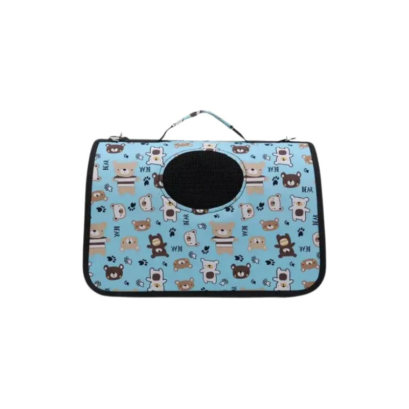 Bolso Transportador Para Mascotas 35 X 23 X 15cm Celeste