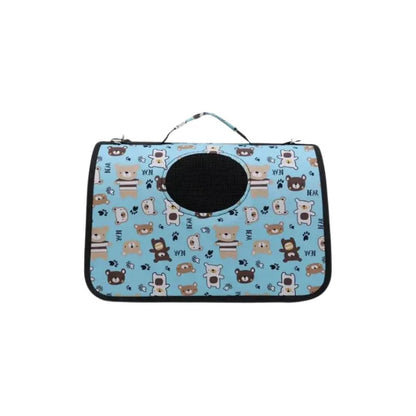 Bolso Transportador Para Mascotas 35 X 23 X 15cm Celeste