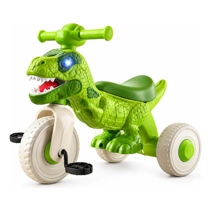 Triciclo Infantil Dinosaurio Con Pedales Y 3 Ruedas Verde