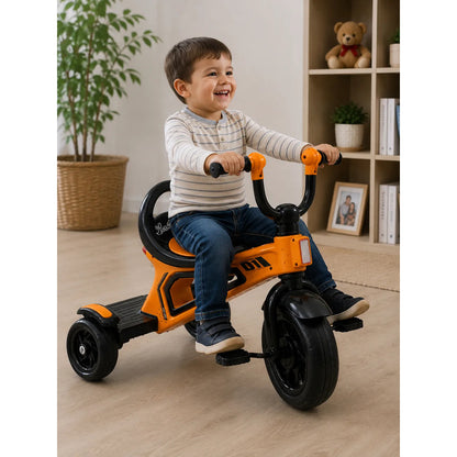 Triciclo Para Niños 3 Ruedas Con Pedales Deportivo Infantil Naranja