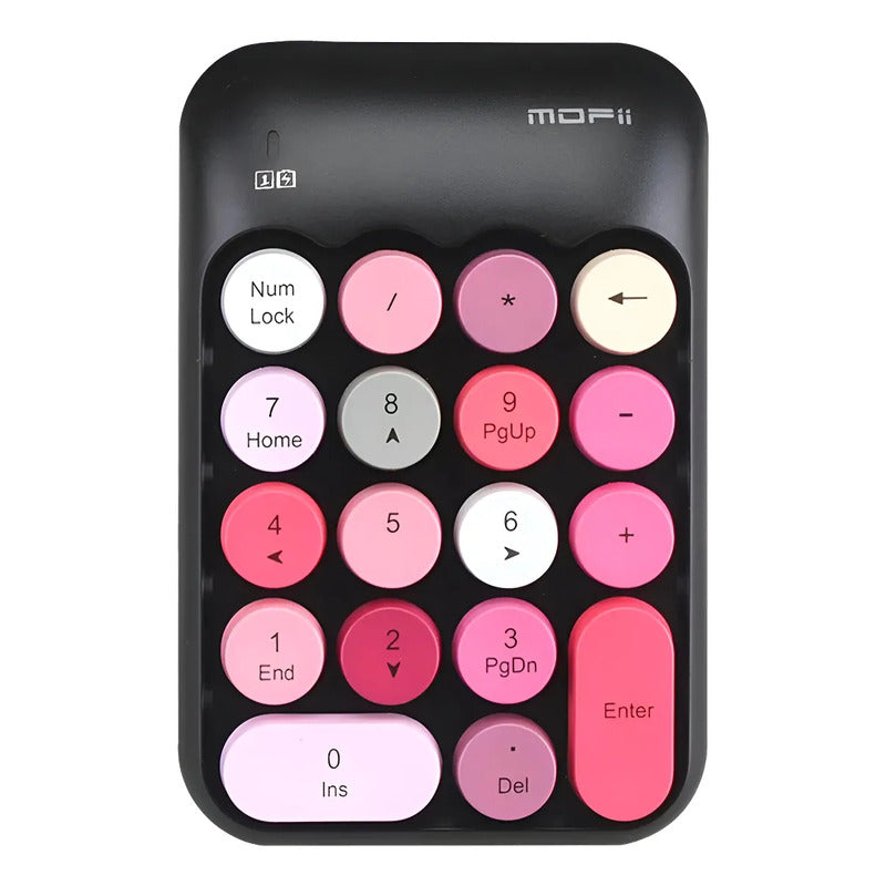 Teclado Numerico Inalambrico Mofii Aesthetic Teclas Retro Multicolor Inglés Internacional