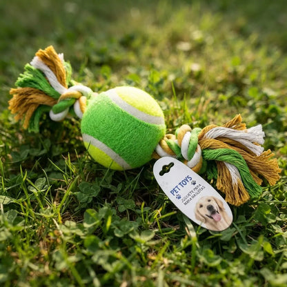 Pelota Interactiva Para Perro Y Gato Con Cuerda Verde