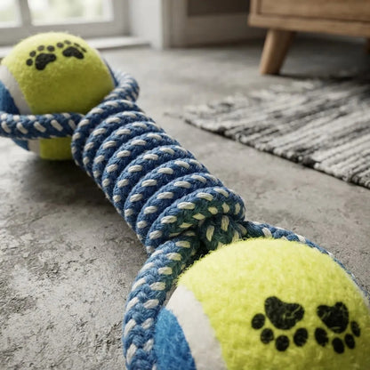 Pelota Interactiva Para Perro Y Gato Doble Pelota Azul