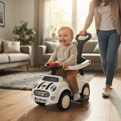 Auto Infantil Pata Pata Con Manija Y Respaldo Blanco