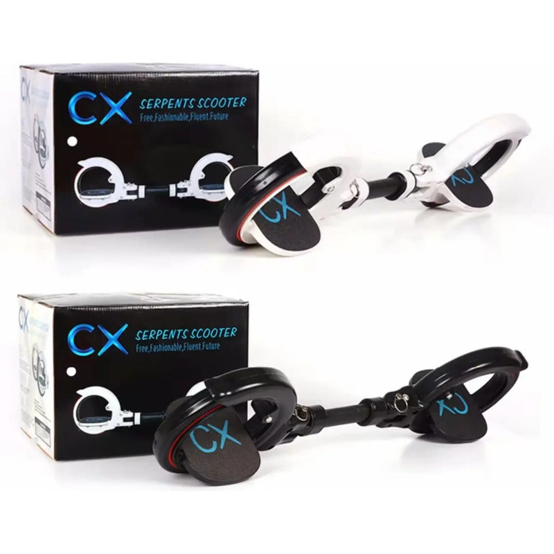 Skate Cycle Patineta 8x Plegable 2 Ruedas Negro