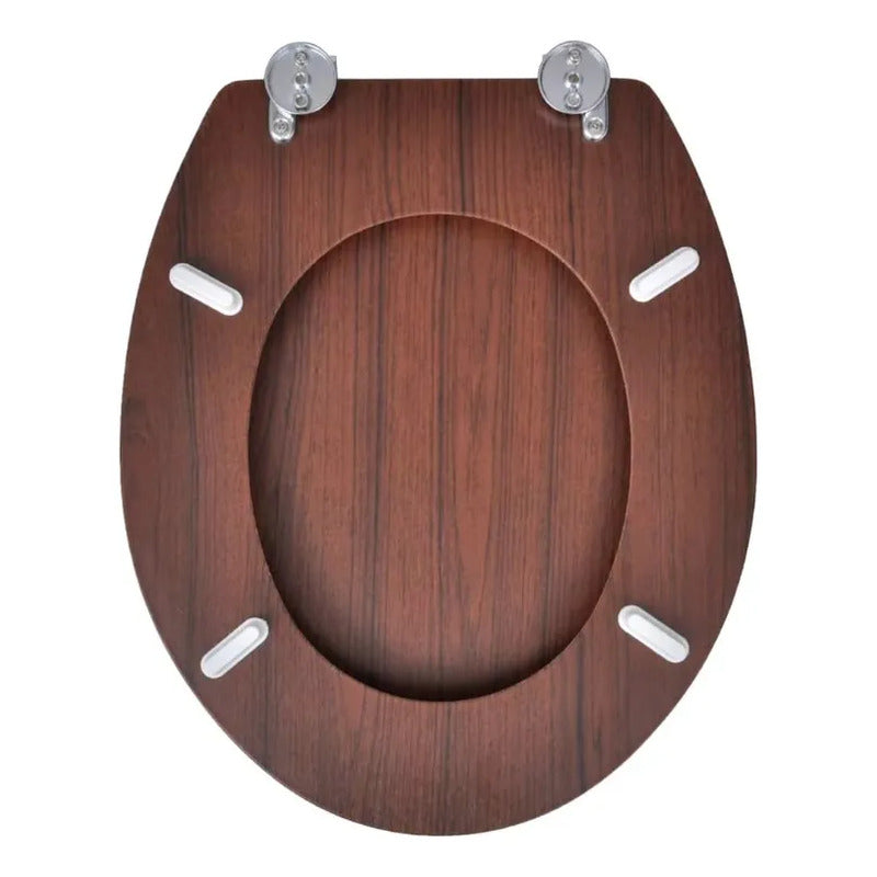 Tapa Asiento De Inodoro Water Mdf Madera Tabaco