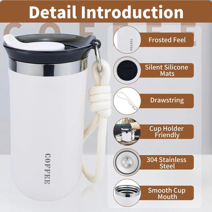 Vaso Térmico De Café Coffee Mug 500ml Beige