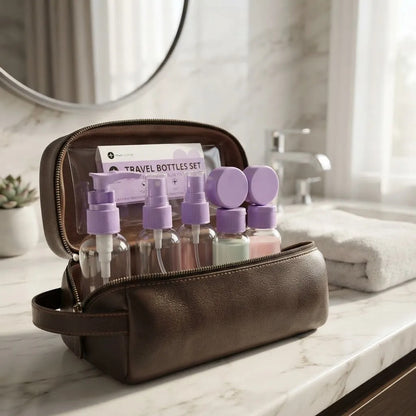 Set De Botellas De Viaje 7 Piezas Para Cosmet Violeta