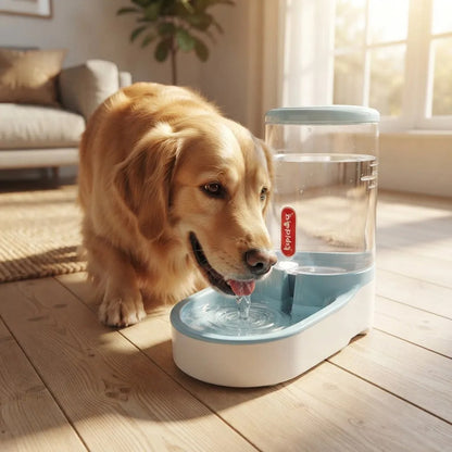 Dispensador Bebedero Para Mascotas Capacidad 3,8l Celeste