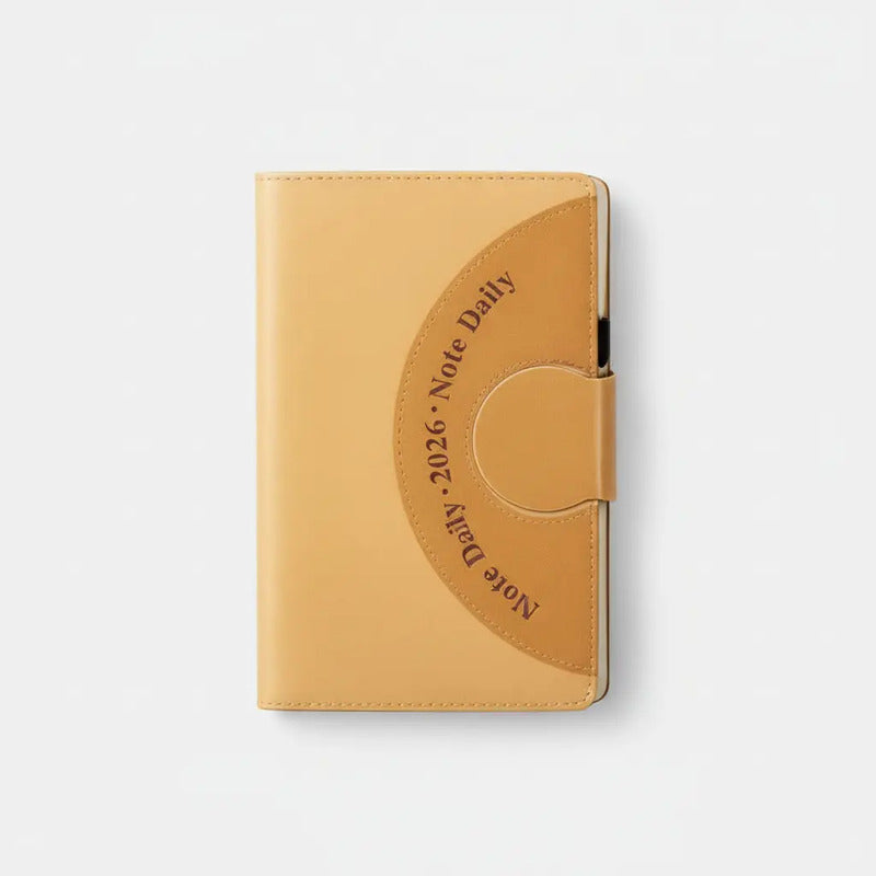 Agenda Diaria 2026 Note Daily Cierre Magnético Naranja Claro 2026