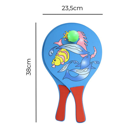 Set De Juguetes Para Playa Paletas + Juego De Tejo