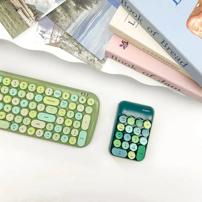 Teclado Numerico Inalambrico Mofii Aesthetic Teclas Retro Multicolor Inglés Internacional