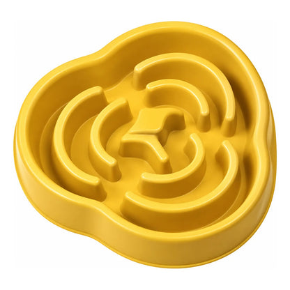 Comedero Didáctico Para Mascotas Con Relieve Amarillo