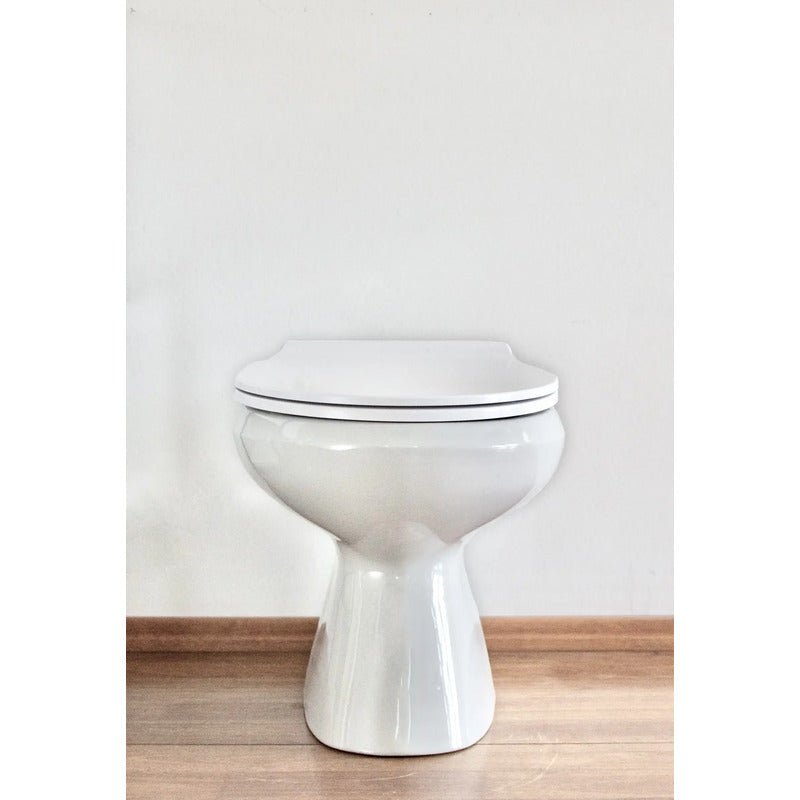 Asiento Inodoro Universal Oval Facil Colocación Cierre Lento Blanco