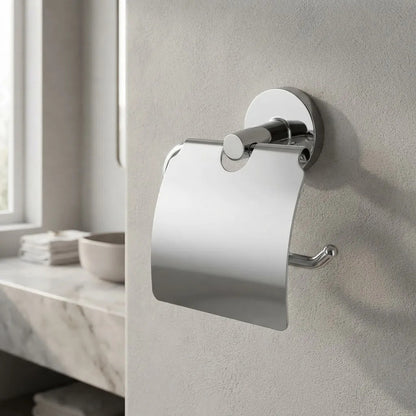 Portarollo De Papel Higiénico Para Baño De Acero Inoxidable Cromado