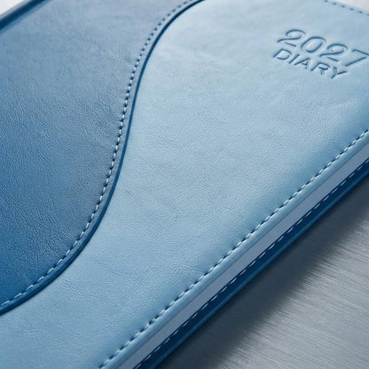 Agenda Diaria 2027 Mundo Express Diseño Liso Azul Lisa 2027