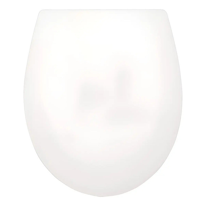 Asiento Inodoro Universal Oval Facil Colocación Cierre Lento Blanco