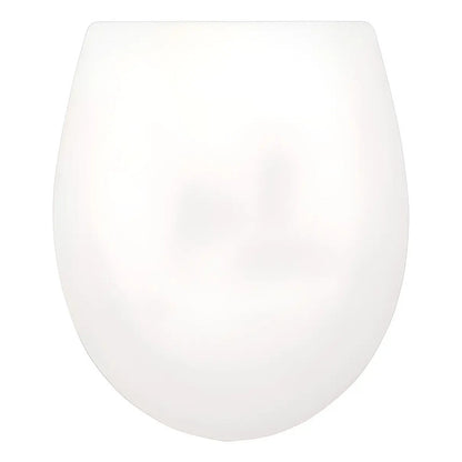 Asiento Inodoro Universal Oval Facil Colocación Cierre Lento Blanco