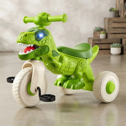 Triciclo Infantil Dinosaurio Con Pedales Y 3 Ruedas Verde