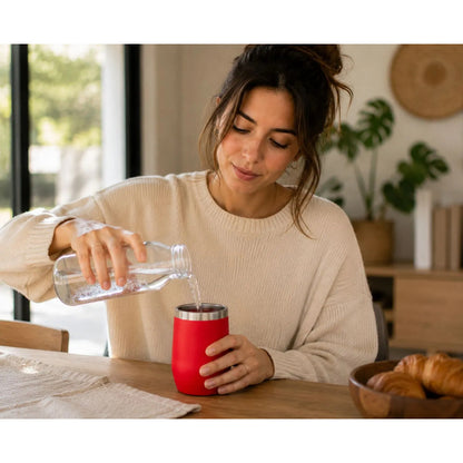 Mate Térmico Acero Inoxidable Con Tapa Hermética 360ml Rojo