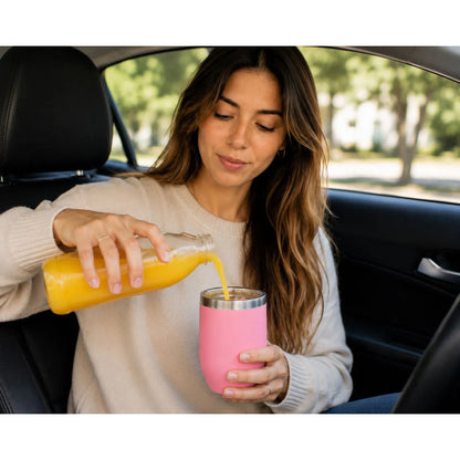 Mate Térmico Acero Inoxidable Con Tapa Hermética 360ml Rosa