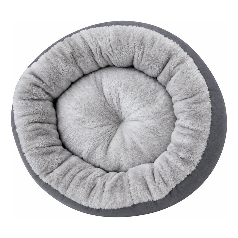 Cama Cucha Catre Para Perro Y Gato Suave 45cm Gris