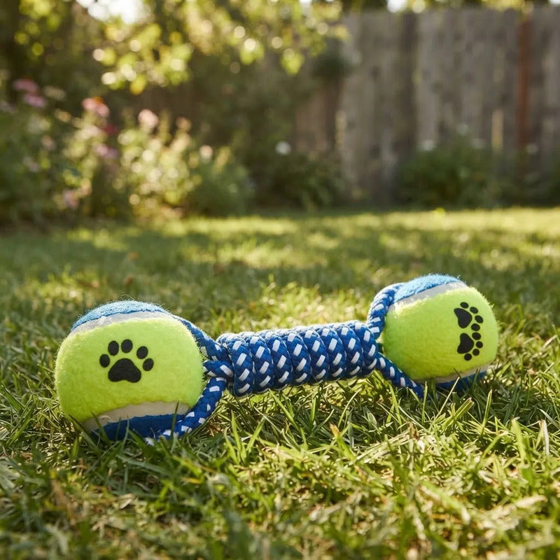 Pelota Interactiva Para Perro Y Gato Doble Pelota Azul