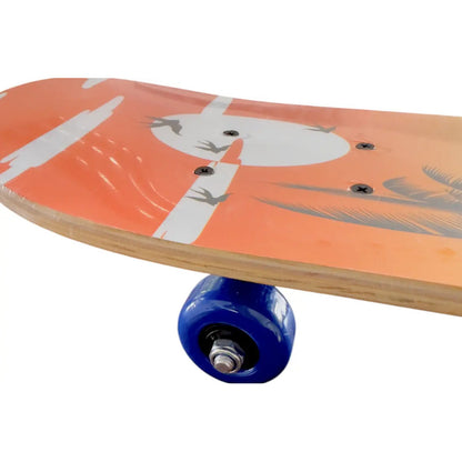 Skate Mediano 58 X 15cm Varios Diseños Diseño Palmeras Plateados