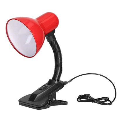 Lámpara Con Pinza Para Escritorio O Veladora/mesa De Noche Negro Rojo