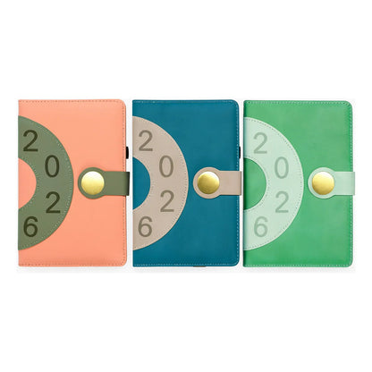 Agenda 2026 Retro Chic Diseño Vintage Cierre Magnetico Salmón Retro Salmón 2026