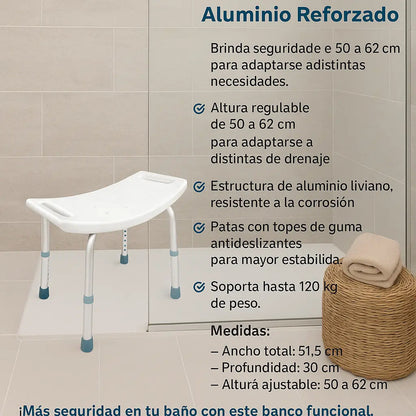 Banco Silla Ortopédica Para Baño Ducha Ajustable Inoxidable