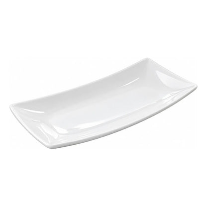 Platos Rectangulares 21x10cm Set De 6 Blanco Lisa